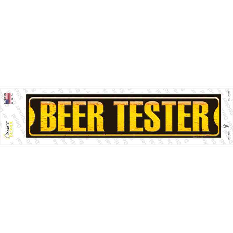 K-608s-M Beer Tester Novelty Narrow Sticker Decal - Medium