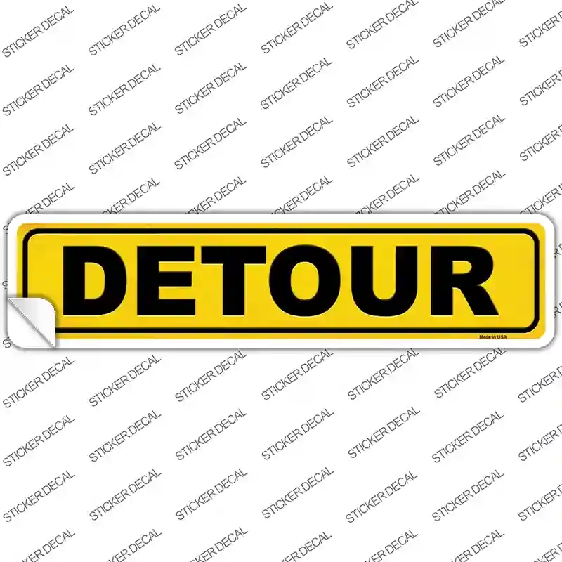 K-918s-L Detour Novelty Narrow Sticker Decal - Large