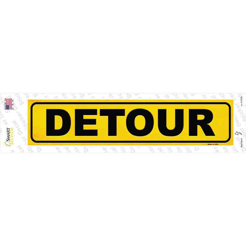 K-918s-M Detour Novelty Narrow Sticker Decal - Medium