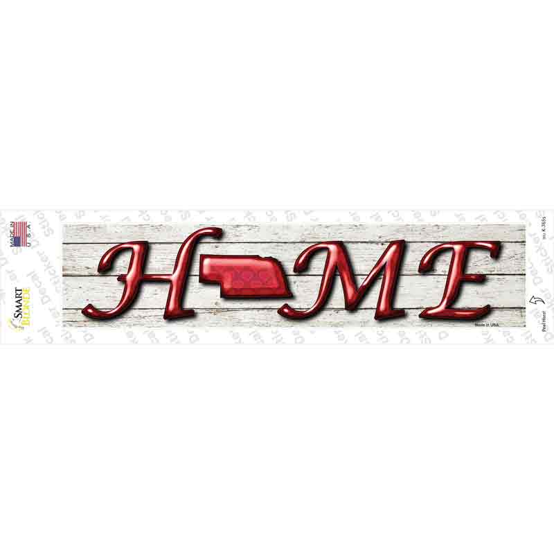 K-765s-M Nebraska Home Outline Novelty Narrow Sticker Decal - Medium