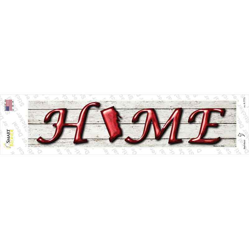 K-777s-M Rhode Island Home Outline Novelty Narrow Sticker Decal - Medium