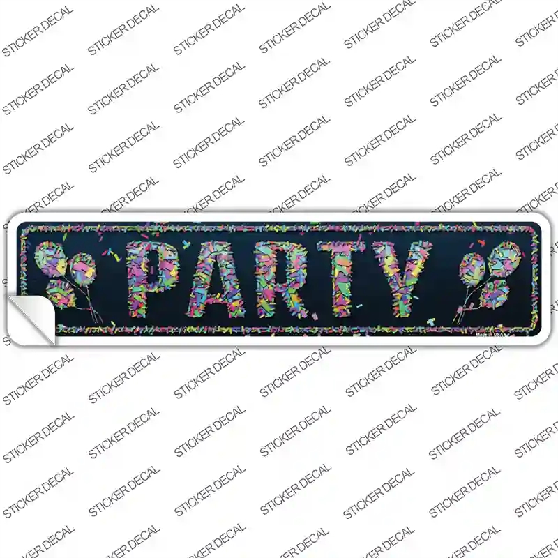 K-807s-XL Party Confetti Novelty Narrow Sticker Decal - Extra Large
