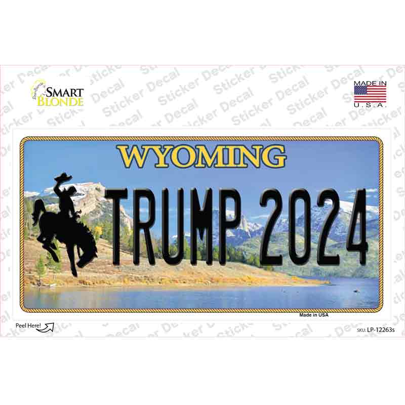 LP-12263s-M Trump 2024 Wyoming Novelty Sticker Decal - Medium