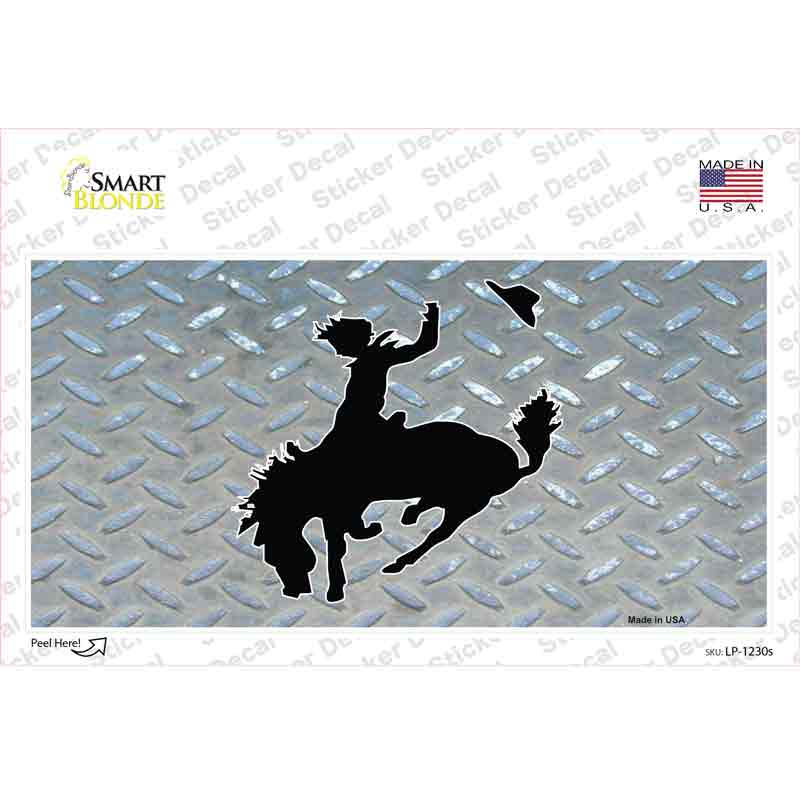 LP-1230s-M Bucking Bronco Novelty Sticker Decal - Medium -  Smart Blonde