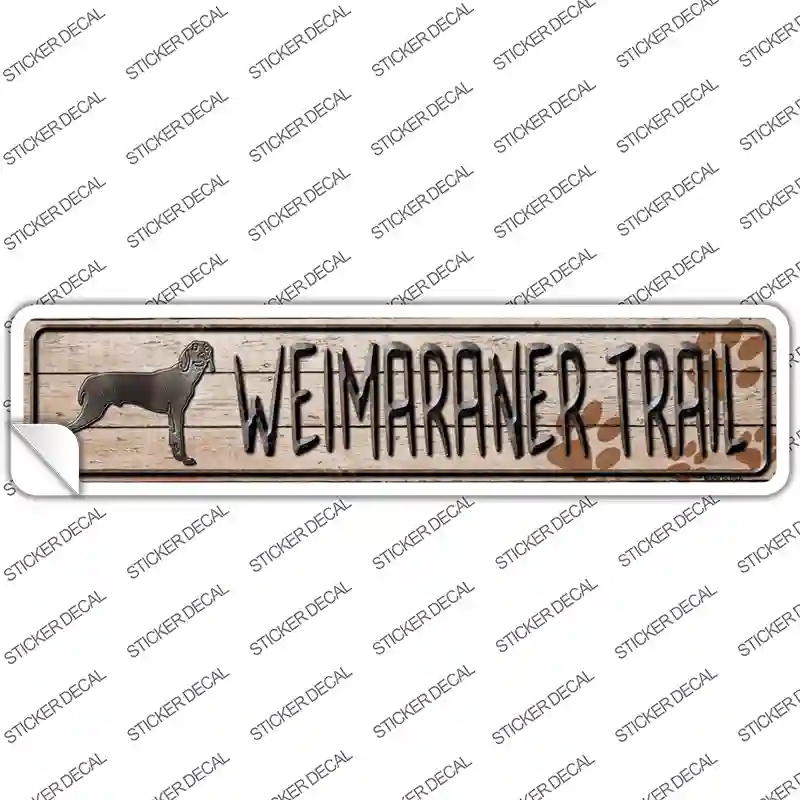 K-474s-XL Weimaraner Trail Novelty Narrow Sticker Decal - Extra Large
