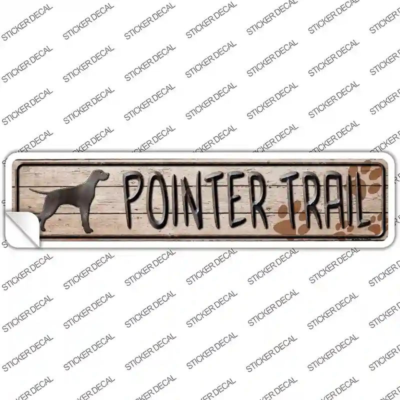 K-478s-L Pointer Trail Novelty Narrow Sticker Decal - Large