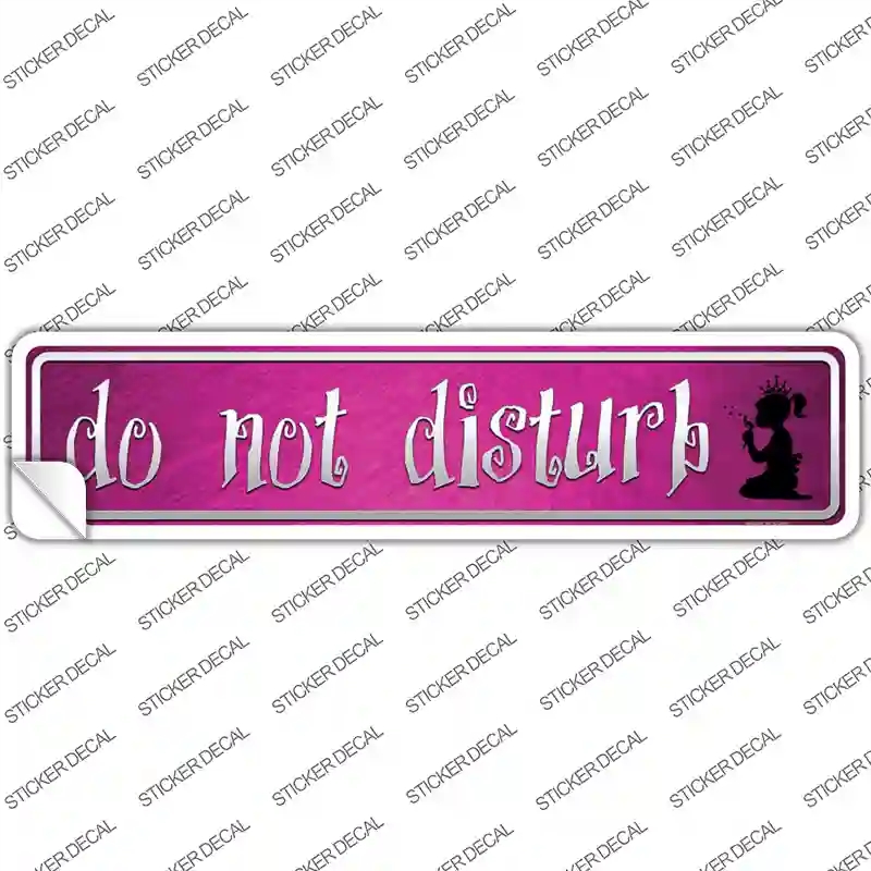 K-500s-L Do Not Disturb Pink Novelty Narrow Sticker Decal - Large