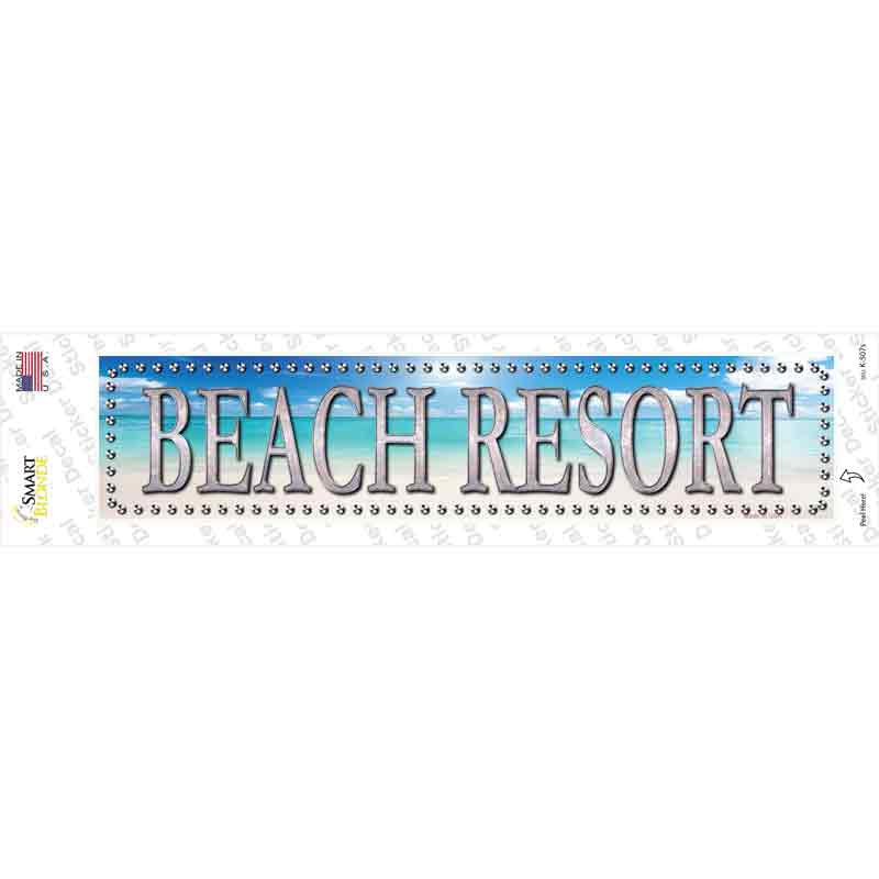 K-507s-M Beach Resort Novelty Narrow Sticker Decal - Medium
