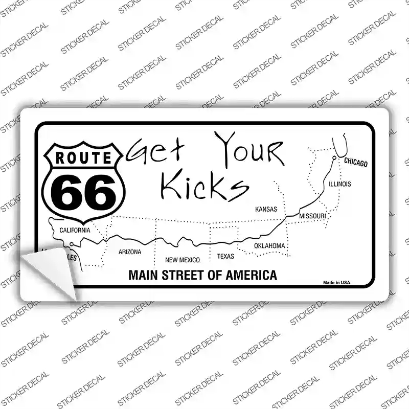 LP-102s-XL US Route 66 Map Novelty Sticker Decal - Extra Large