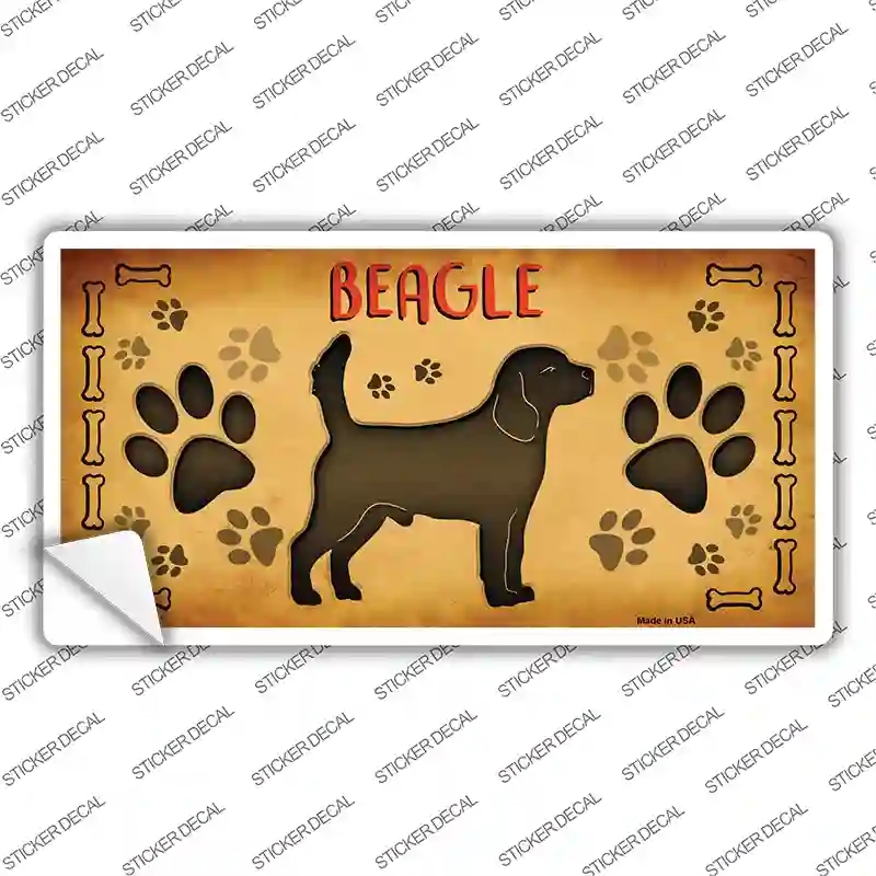 LP-10432s-XL Beagle Novelty Sticker Decal - Extra Large