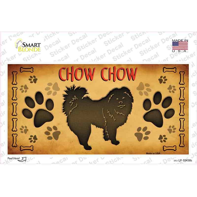 LP-10438s-M Chow Chow Novelty Sticker Decal - Medium