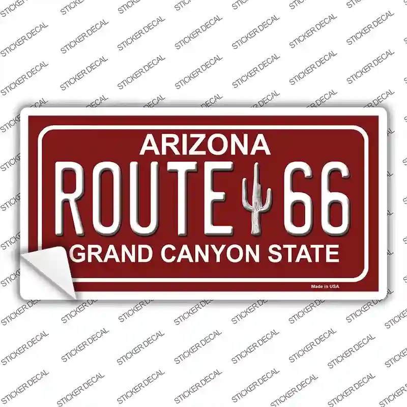 LP-105s-S Route 66 Arizona Red Novelty Sticker Decal - Small