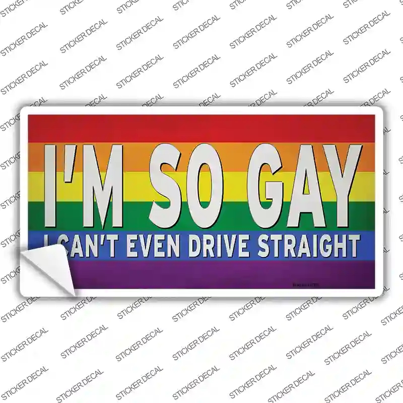 LP-13742s-L Im So Gay Novelty Sticker Decal - Large