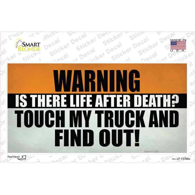 LP-13766s-M Dont Touch My Truck Novelty Sticker Decal - Medium