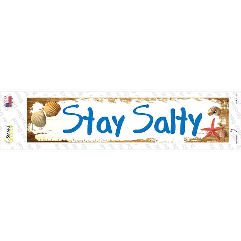 K-510s-M Stay Salty Novelty Narrow Sticker Decal - Medium