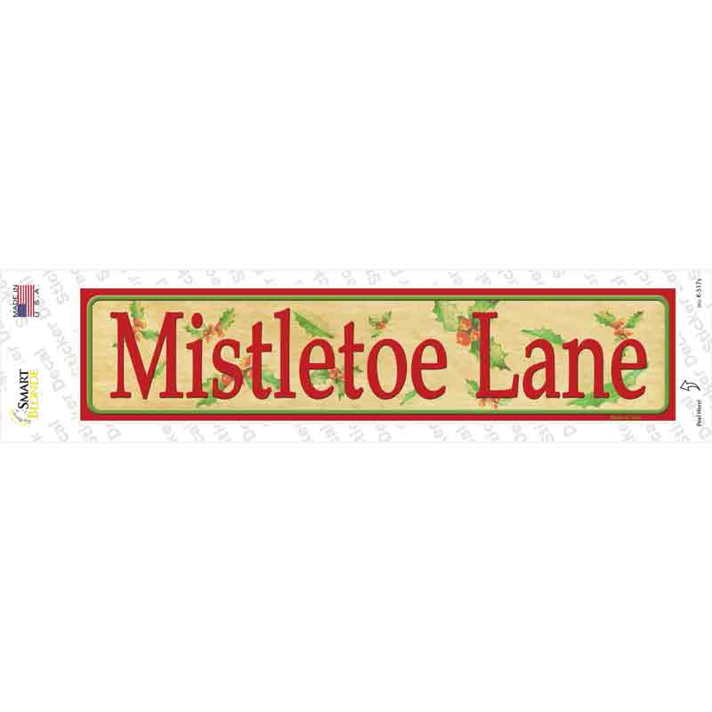 K-517s-M Mistletoe Lane Novelty Narrow Sticker Decal - Medium