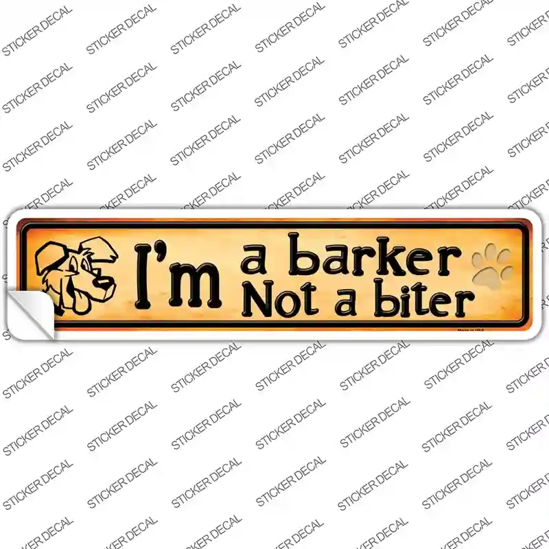 K-545s-S Im A Barker Novelty Narrow Sticker Decal - Small