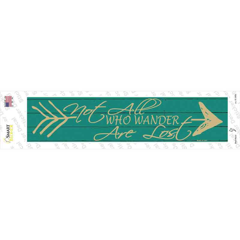 K-549s-M Not All Who Wonder Novelty Narrow Sticker Decal - Medium