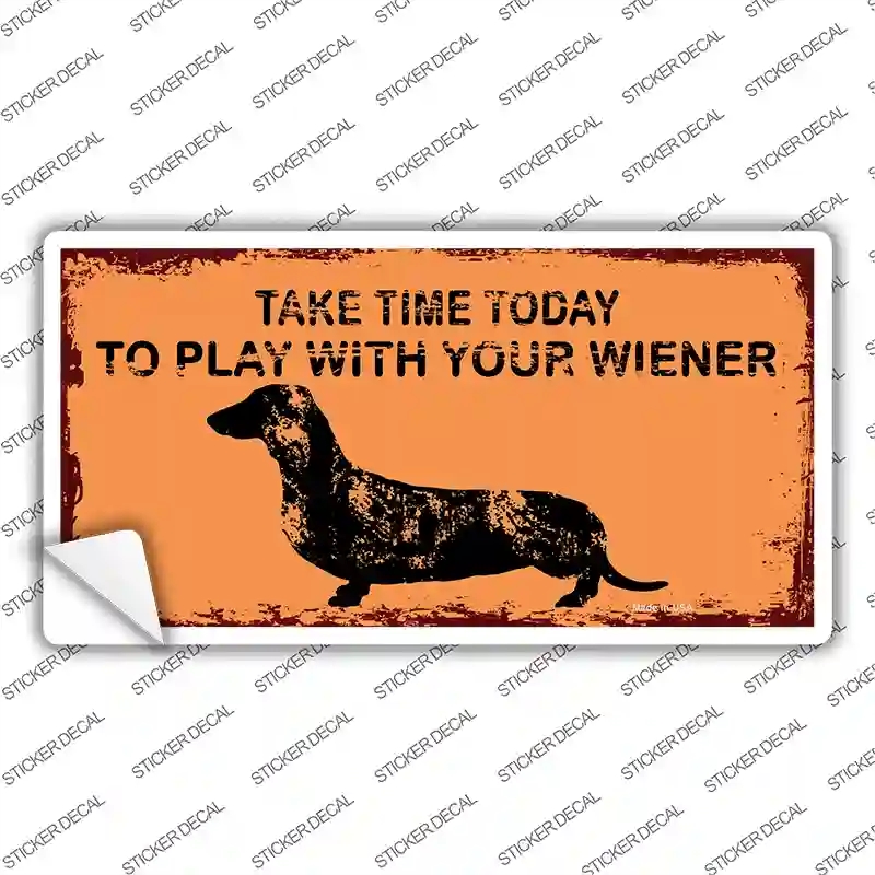LP-11686s-S Play with Your Wiener Novelty Sticker Decal - Small
