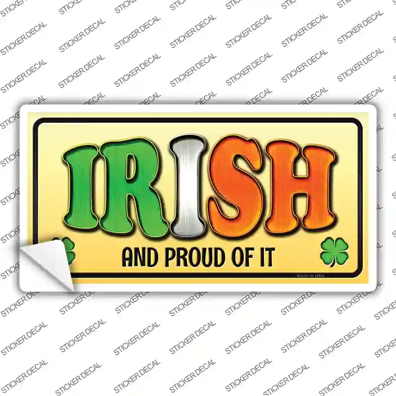 LP-11740s-XL Irish & Proud Novelty Sticker Decal - Extra Large