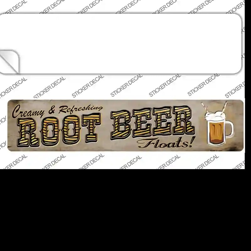 K-589s-XL Root Beer Novelty Narrow Sticker Decal - Extra Large