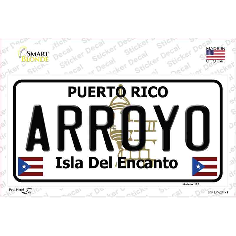 LP-2817s-M Arroyo Puerto Rico Novelty Sticker Decal - Medium