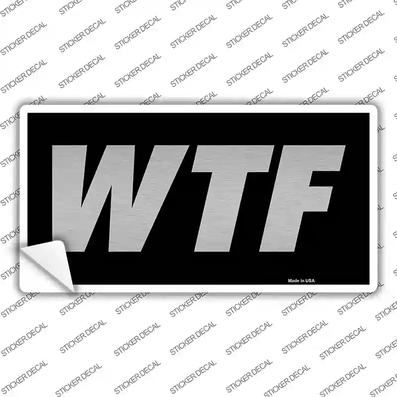 LP-13616s-S WTF Black Novelty Sticker Decal - Small