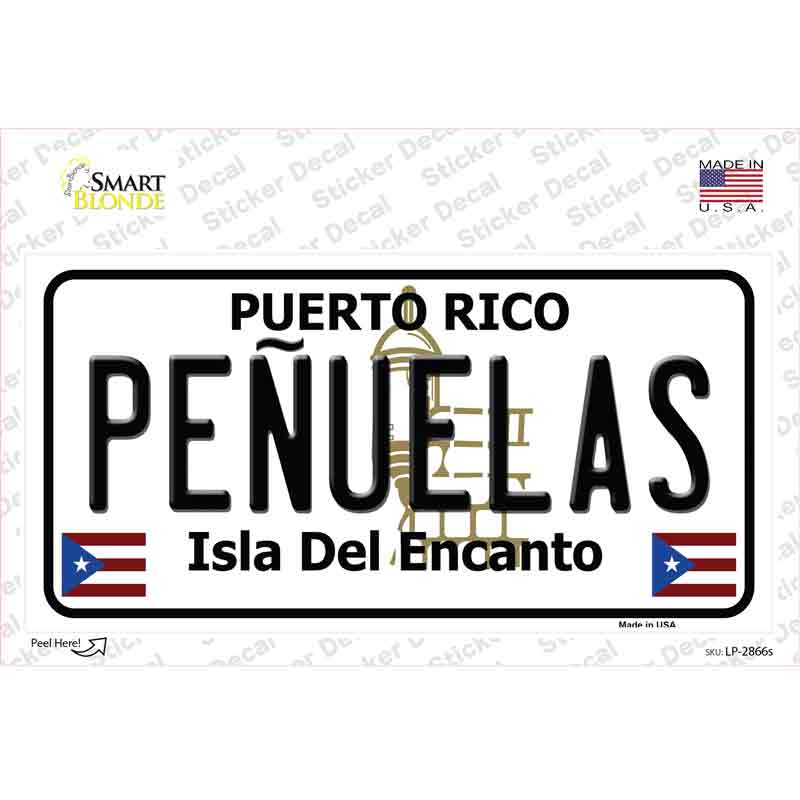 LP-2866s-M Penuelas Puerto Rico Novelty Sticker Decal - Medium