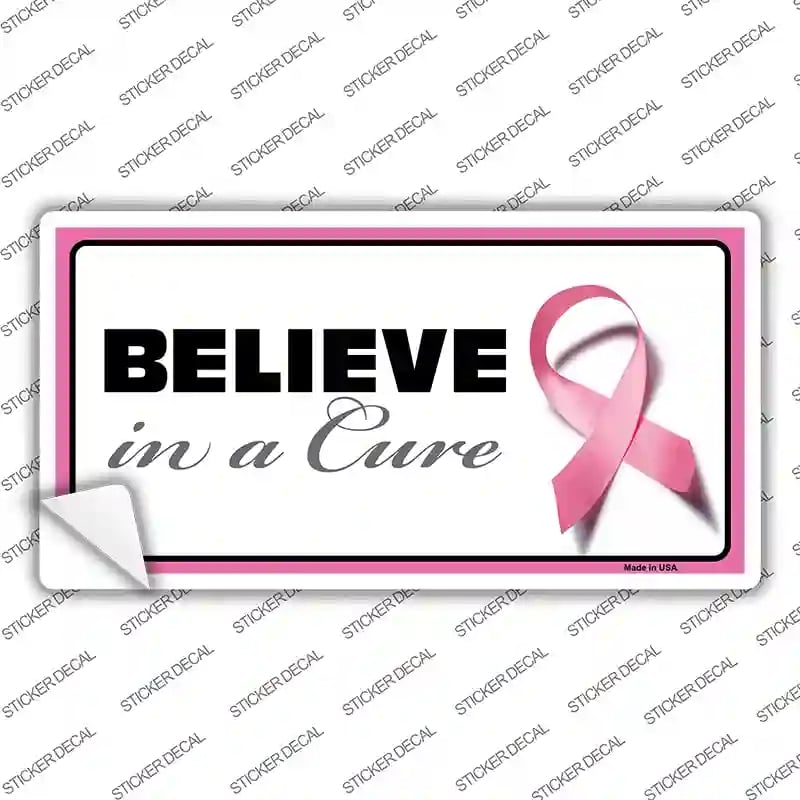 LP-2894s-S Believe in A Cure Novelty Sticker Decal - Small
