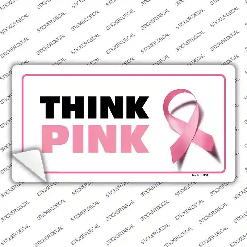 LP-2895s-S Think Pink Novelty Sticker Decal - Small