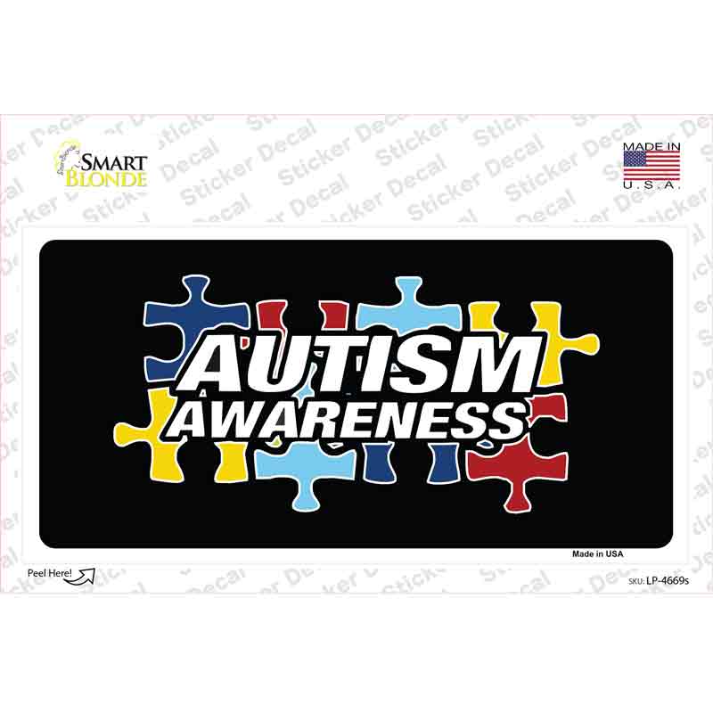 LP-4669s-M Autism Awareness Novelty Sticker Decal - Medium