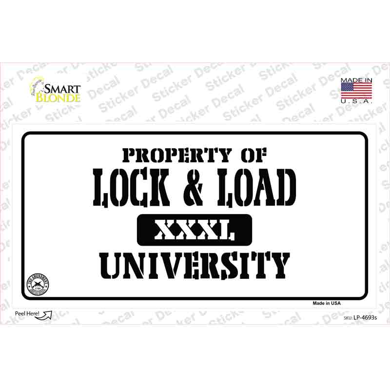 LP-4693s-M Lock & Load Novelty Sticker Decal - Medium