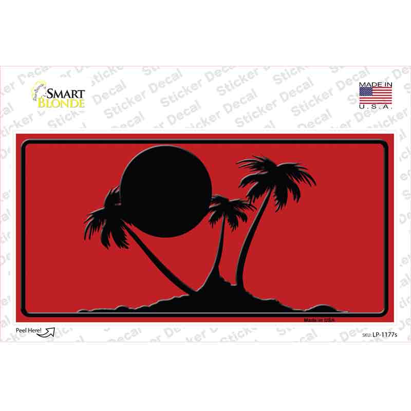 LP-1177s-M Island Palms Novelty Sticker Decal - Medium