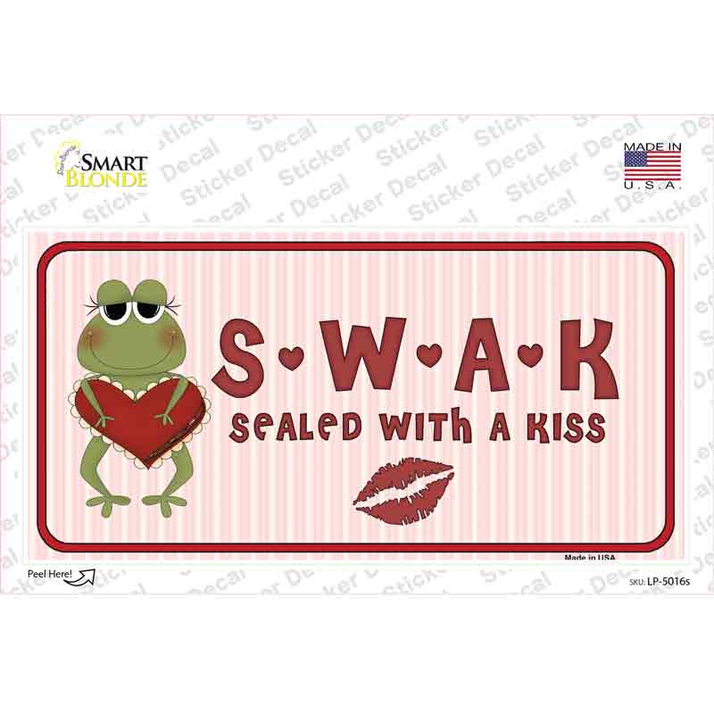 LP-5016s-M S.W.A.K. Valentine Frog Novelty Sticker Decal - Medium