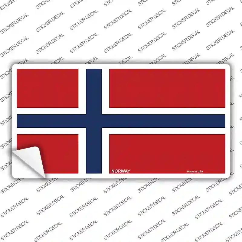 LP-501s-S Norway Flag Novelty Sticker Decal - Small