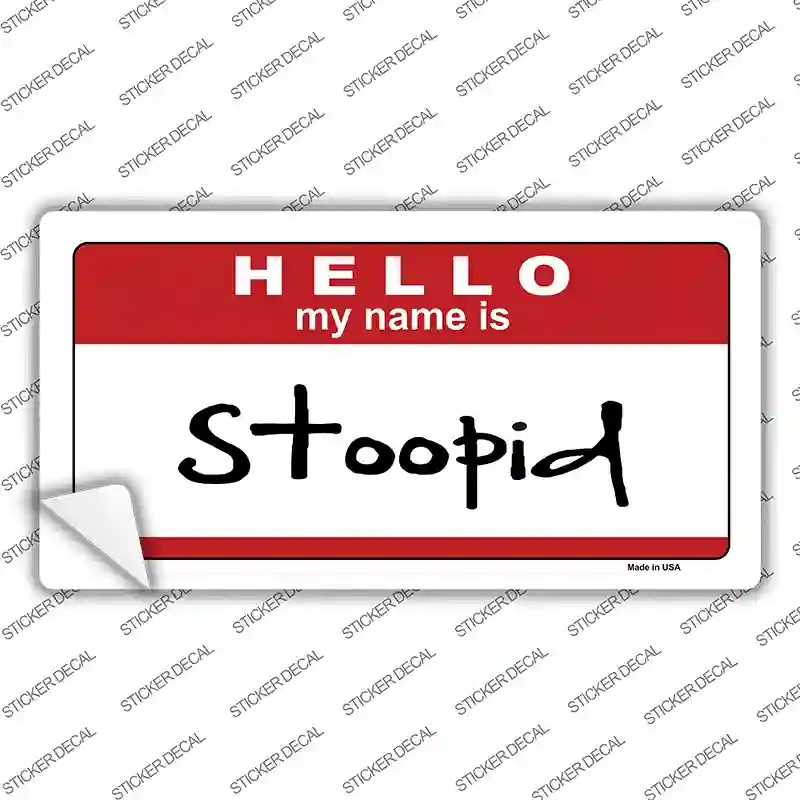 LP-5192s-XL Stoopid Novelty Sticker Decal - Extra Large