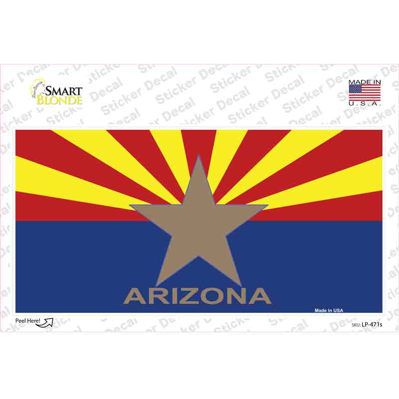 LP-471s-M Arizona State Flag Novelty Sticker Decal - Medium
