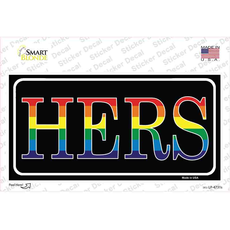 LP-4731s-M Hers Novelty Sticker Decal - Medium