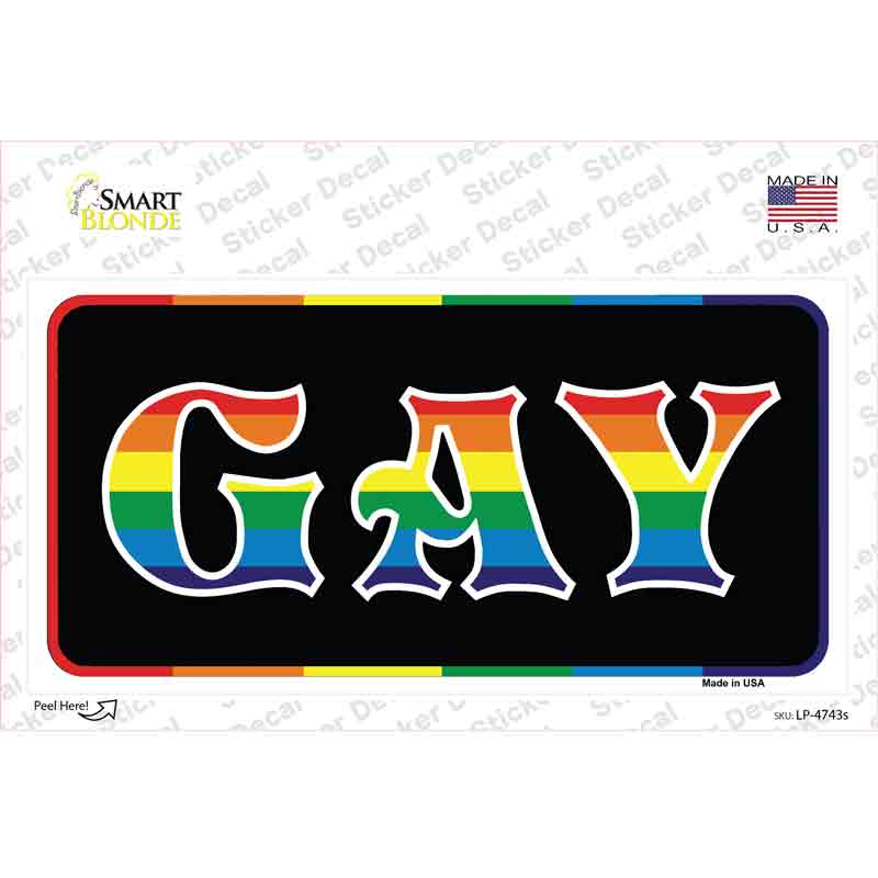 LP-4743s-M Gay Novelty Sticker Decal - Medium