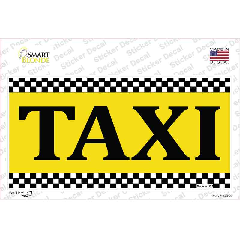 LP-5220s-M Taxi Novelty Sticker Decal - Medium