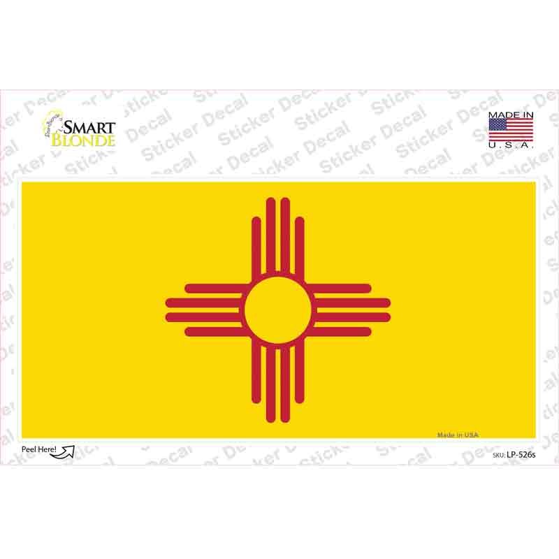LP-526s-M   Mexico State Flag Novelty Sticker Decal - Medium