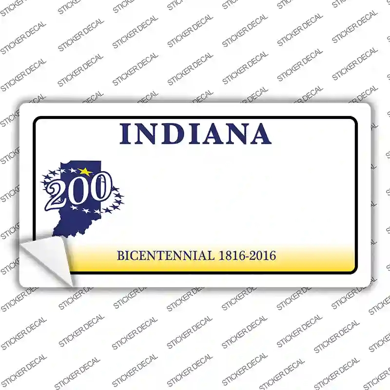 LP-5282s-L Indiana State Bicentennial Novelty Sticker Decal - Large