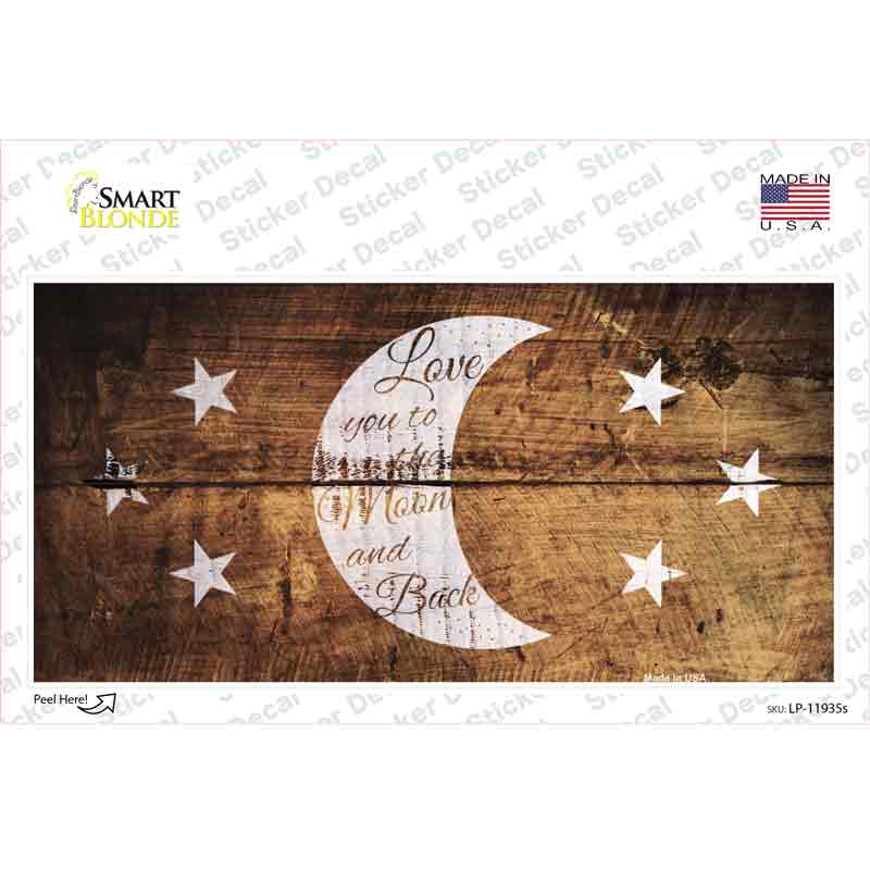 LP-11935s-M The Moon & Back Novelty Sticker Decal - Medium