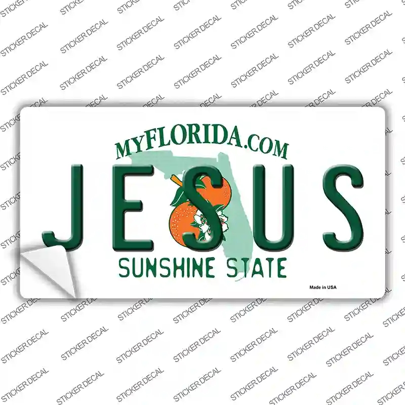 LP-6037s-L Jesus Florida Novelty Sticker Decal - Large