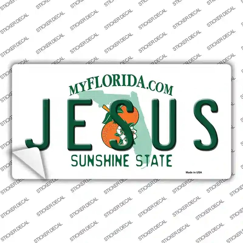 LP-6037s-S Jesus Florida Novelty Sticker Decal - Small