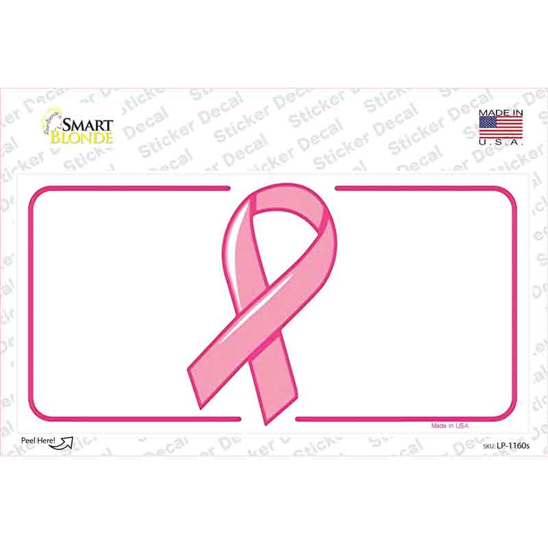 LP-1160s-M Breast Cancer Ribbon Novelty Sticker Decal - Medium