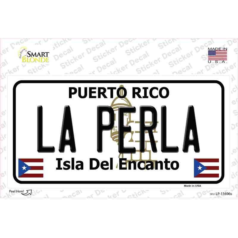 LP-11696s-M La Perla Puerto Rico Novelty Sticker Decal - Medium