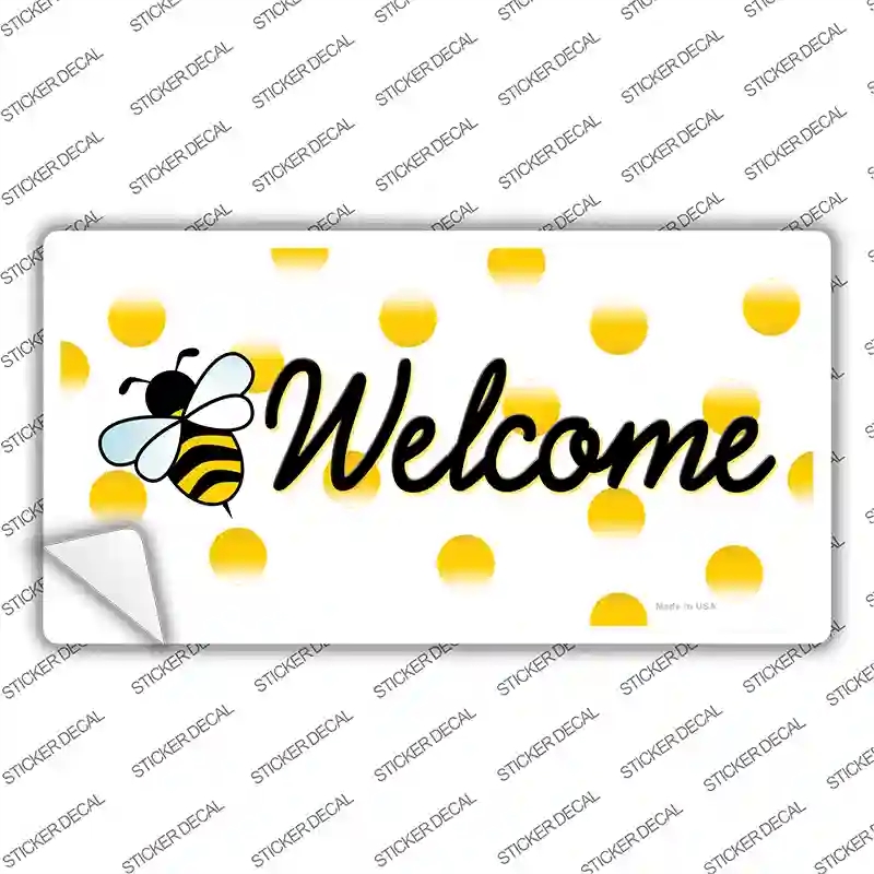LP-11721s-L Welcome Bee Novelty Sticker Decal - Large