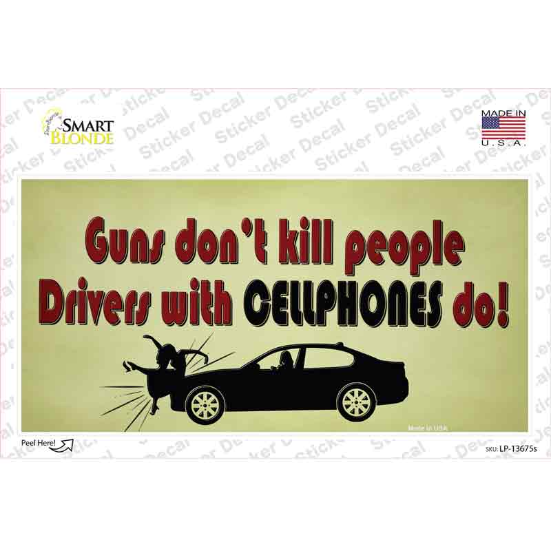 LP-13675s-M Drivers with Cellphones Do Novelty Sticker Decal - Medium