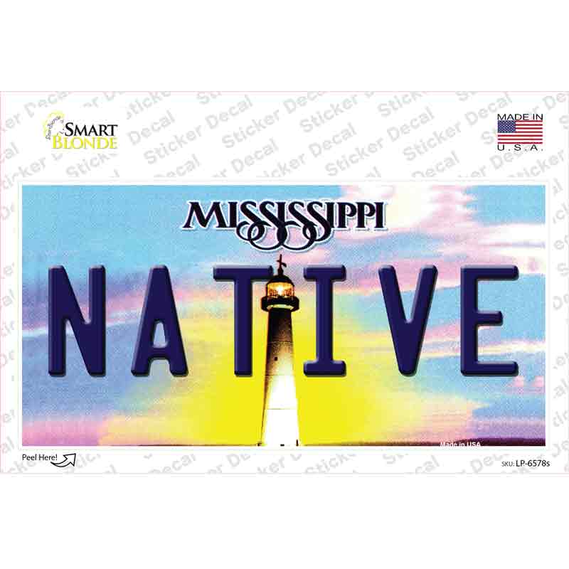 LP-6578s-M Native Mississippi Novelty Sticker Decal - Medium